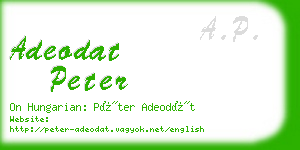 adeodat peter business card